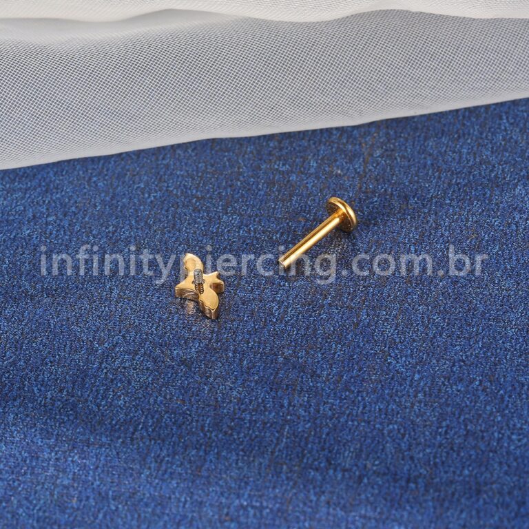 Piercing Labret Titânio Morcego