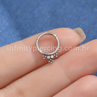 Piercing Argola Aço Cirúrgico Indiano Zircônia