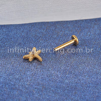 Piercing Labret Aço Cirúrgico Libelula
