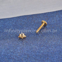 Piercing Labret Aço Cirúrgico Estrela