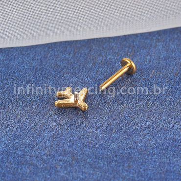 Piercing Labret Aço Cirúrgico Avião