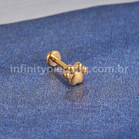Piercing Labret Aço Cirúrgico Patinha