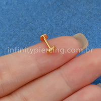 Piercing Labret Titânio Presas