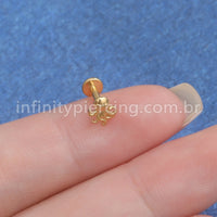 Piercing Labret Titânio Polvo