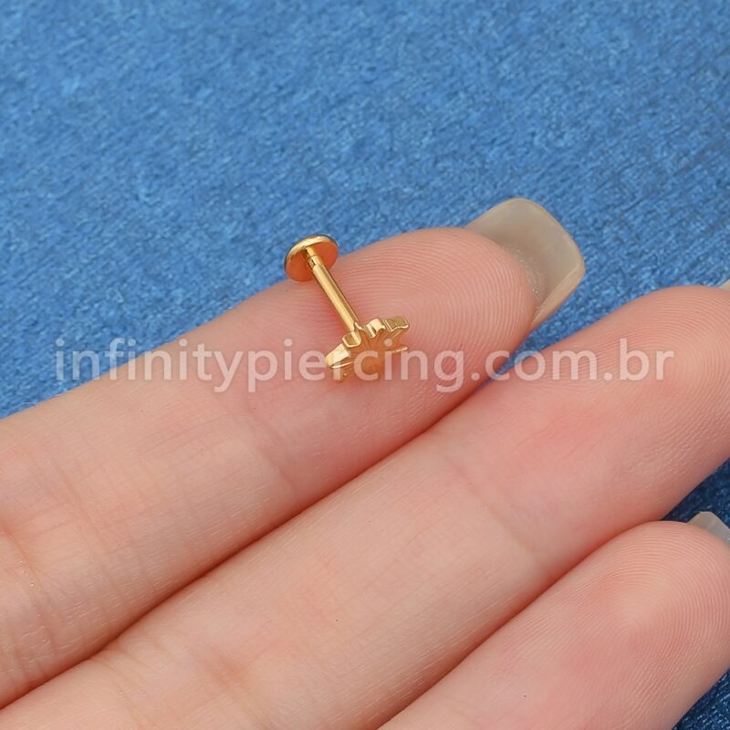 Piercing Labret Titânio Folha