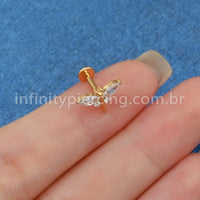 Piercing Labret Titânio Libélula