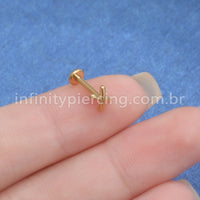 Piercing Labret Aço Cirúrgico X