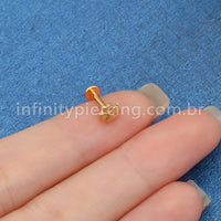 Piercing Labret Titânio Flor