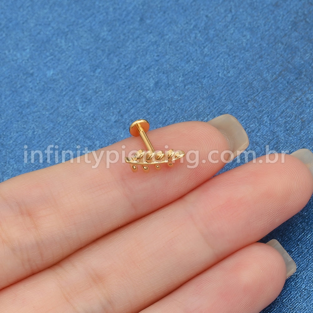 Piercing Labret Titânio Galho