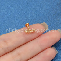 Piercing Labret Titânio Galho