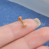 Piercing Labret Aço Cirúrgico Estrela