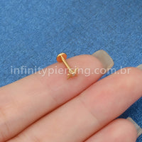 Piercing Labret Titânio Estrela Com Zircônia