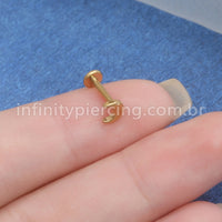 Piercing Labret Aço Cirúrgico Lua