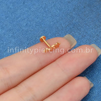 Piercing Labret Titânio Estrelas