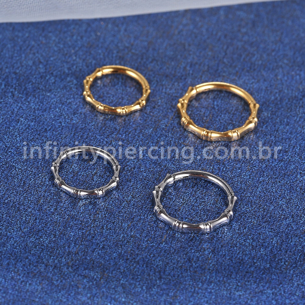 Piercing Argola Titânio Segmento Articulado Detalhada