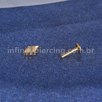 Piercing Labret Losango Com Zircônia