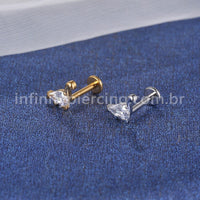 Piercing Labret Aço Cirúrgico Dinossauro