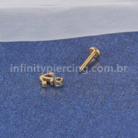 Piercing Labret Titânio Ancora Com Zircônia