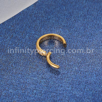 Piercing Argola Titânio Segmento Articulado Zircônia Cravejada
