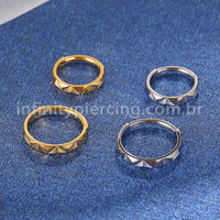 Piercing Argola Aço Cirúrgico Segmento Articulado Detalhado