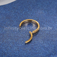 Piercing Argola Aço Cirúrgico Segmento Articulado Detalhado