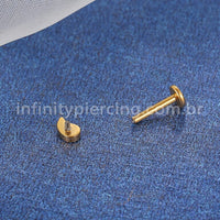 Piercing Labret Titânio Gota Zircônia Cravejada
