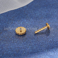 Piercing Labret Titânio Flor Zircônia Cravejada