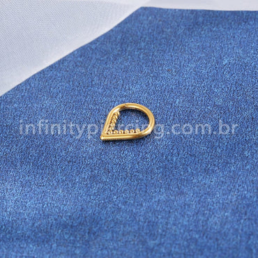 Piercing Argola Gota Titânio Segmento Articulado Indiano