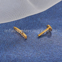 Piercing Labret Titânio Cluster 7 Mini Zircônias Cravejada