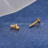 Piercing Labret Titânio 3 Zircônias