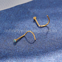 Piercing Nostril Titânio Zircônia