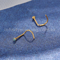 Piercing Nostril Aço Cirúrgico Ponto De Luz