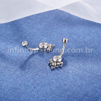 Piercing Banana Titânio Indiano Zircônia