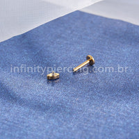 Piercing  Labret Titânio Zircônia Oval