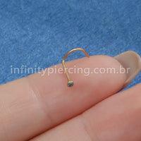 Piercing Nostril Titânio Zircônia