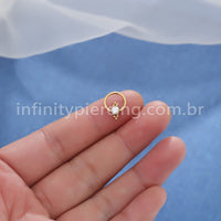 Piercing Captive Titânio Zircônia Indiano