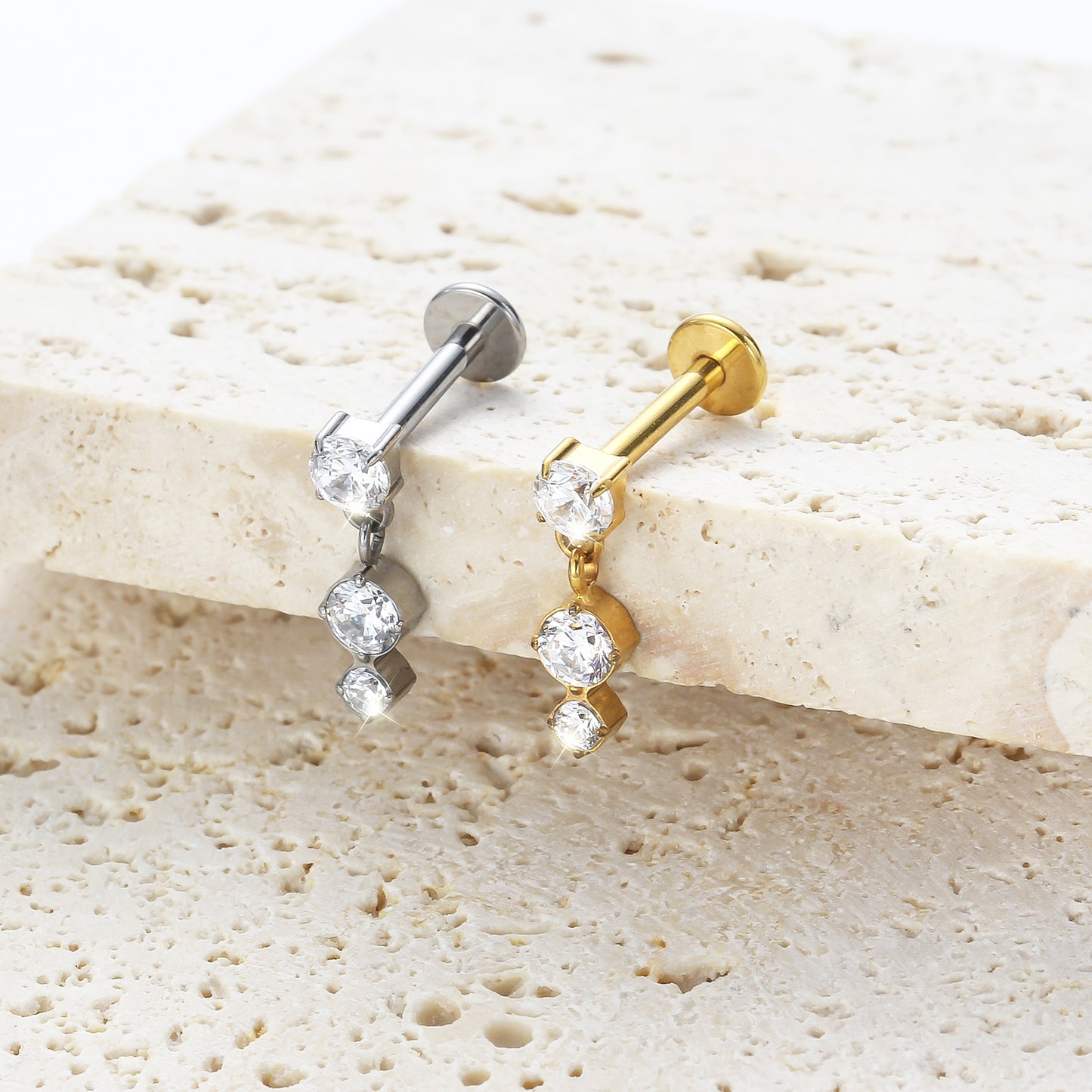 Piercing Labret Titânio G23 Premium com Design Minimalista e Sofisticado