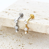 Piercing Labret Titânio G23 Premium com Design Minimalista e Sofisticado