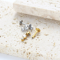 Piercing Labret Titânio G23 Premium com Design Minimalista e Sofisticado