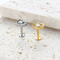 Piercing Labret Titânio G23 Joia Minimalista e Elegante