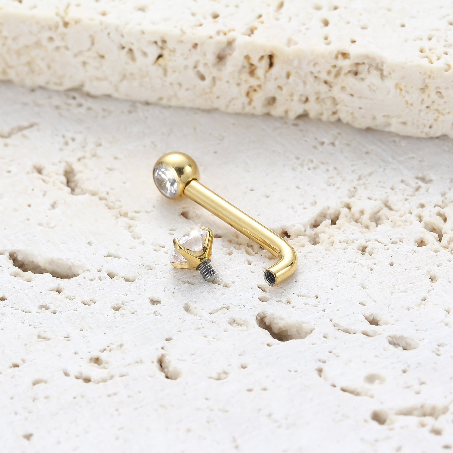 Piercing de Umbigo Titânio G23 Premium com Design Feminino Sofisticado