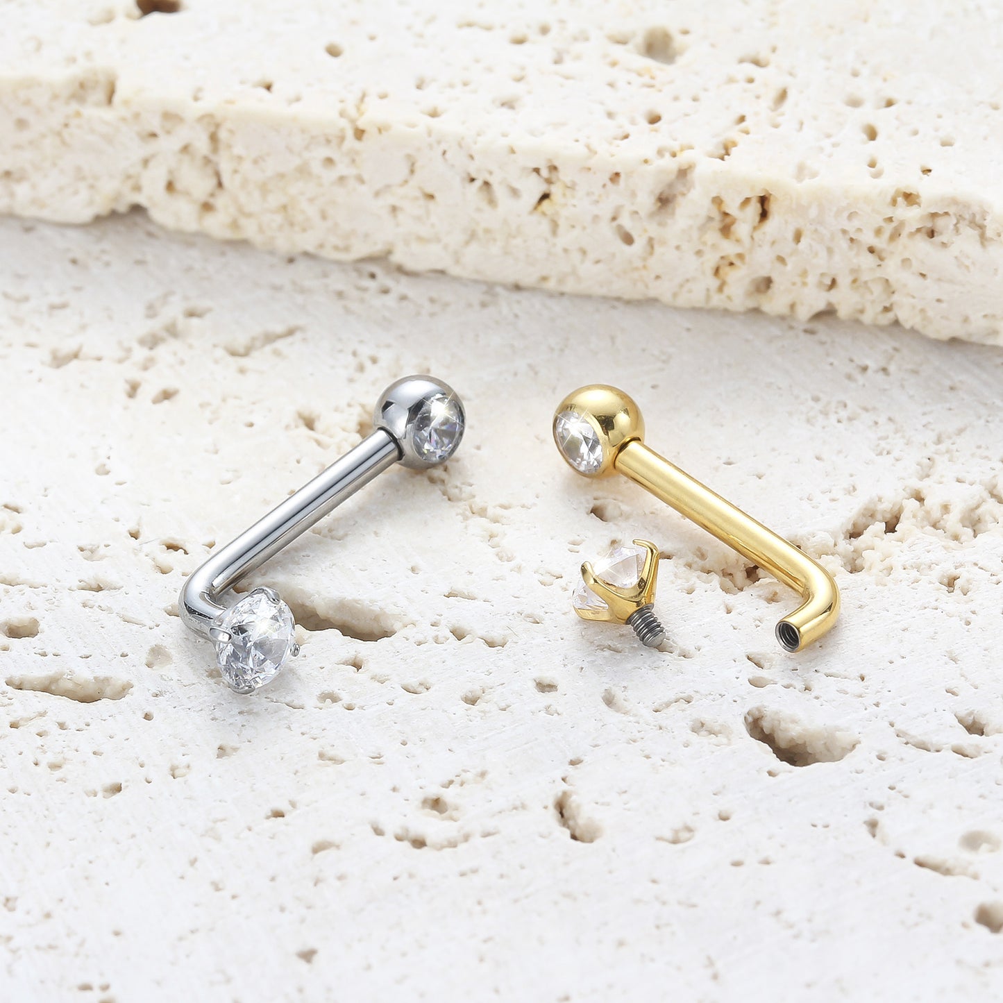 Piercing de Umbigo Titânio G23 Premium com Design Feminino Sofisticado
