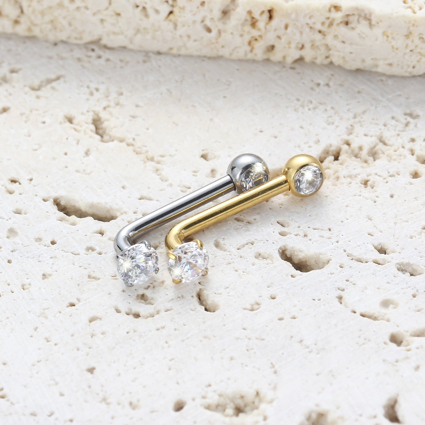 Piercing de Umbigo Titânio G23 Premium com Design Feminino Sofisticado