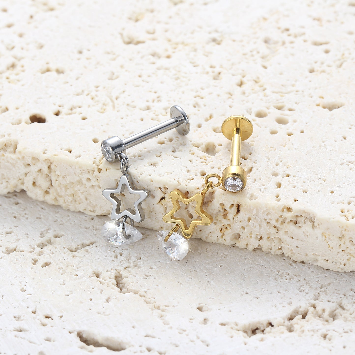 Piercing Labret Feminino com Design Delicado e Estilo Moderno