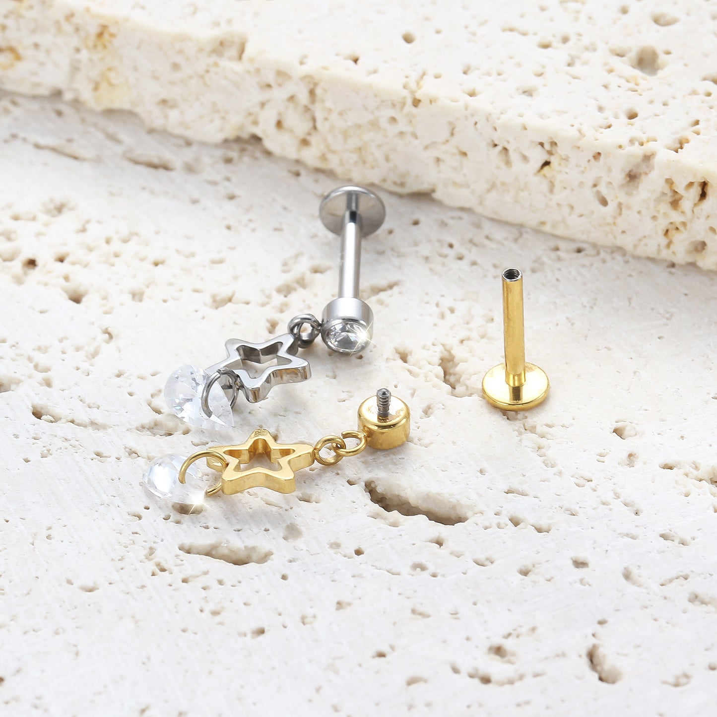 Piercing Labret Feminino com Design Delicado e Estilo Moderno