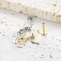 Piercing Labret Feminino com Design Delicado e Estilo Moderno