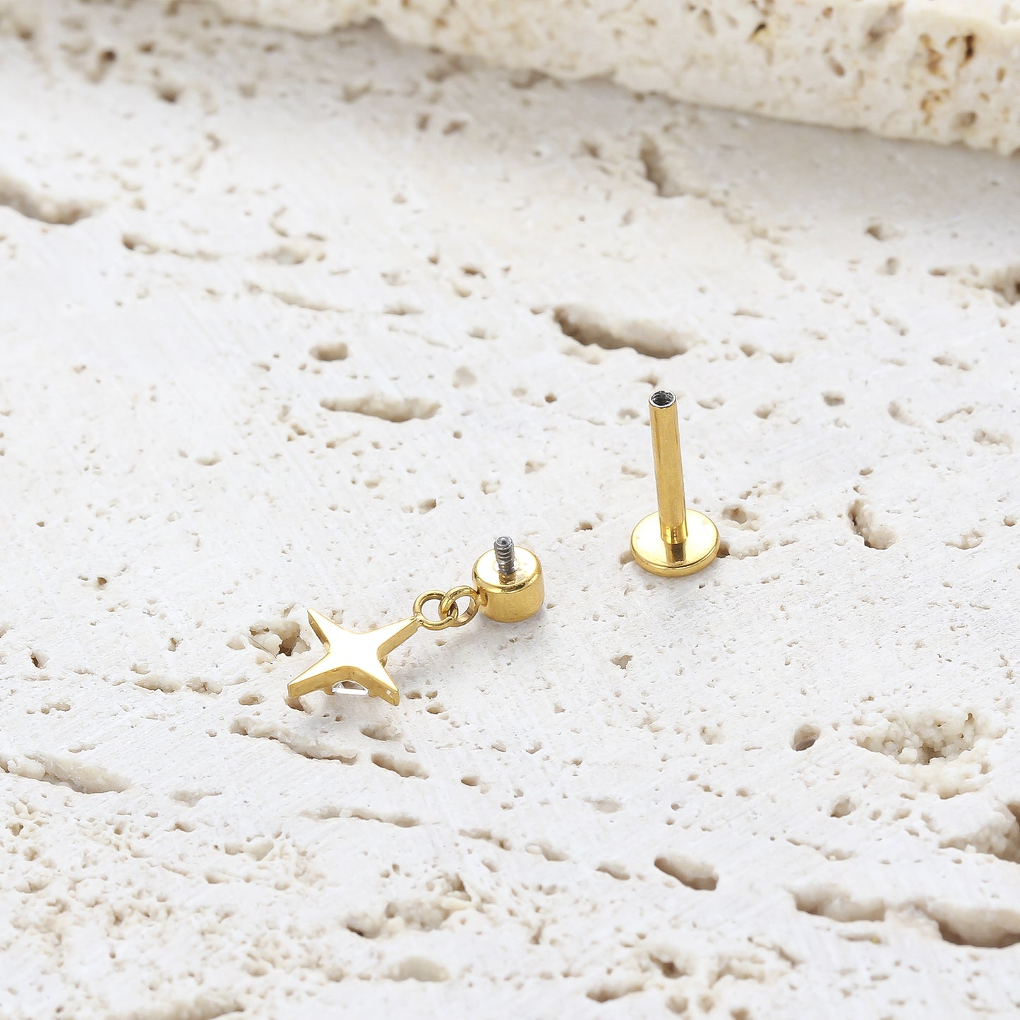 Piercing Labret Titânio G23 Hipoalergênico com Estilo Contemporâneo