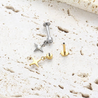 Piercing Labret Titânio G23 Hipoalergênico com Estilo Contemporâneo