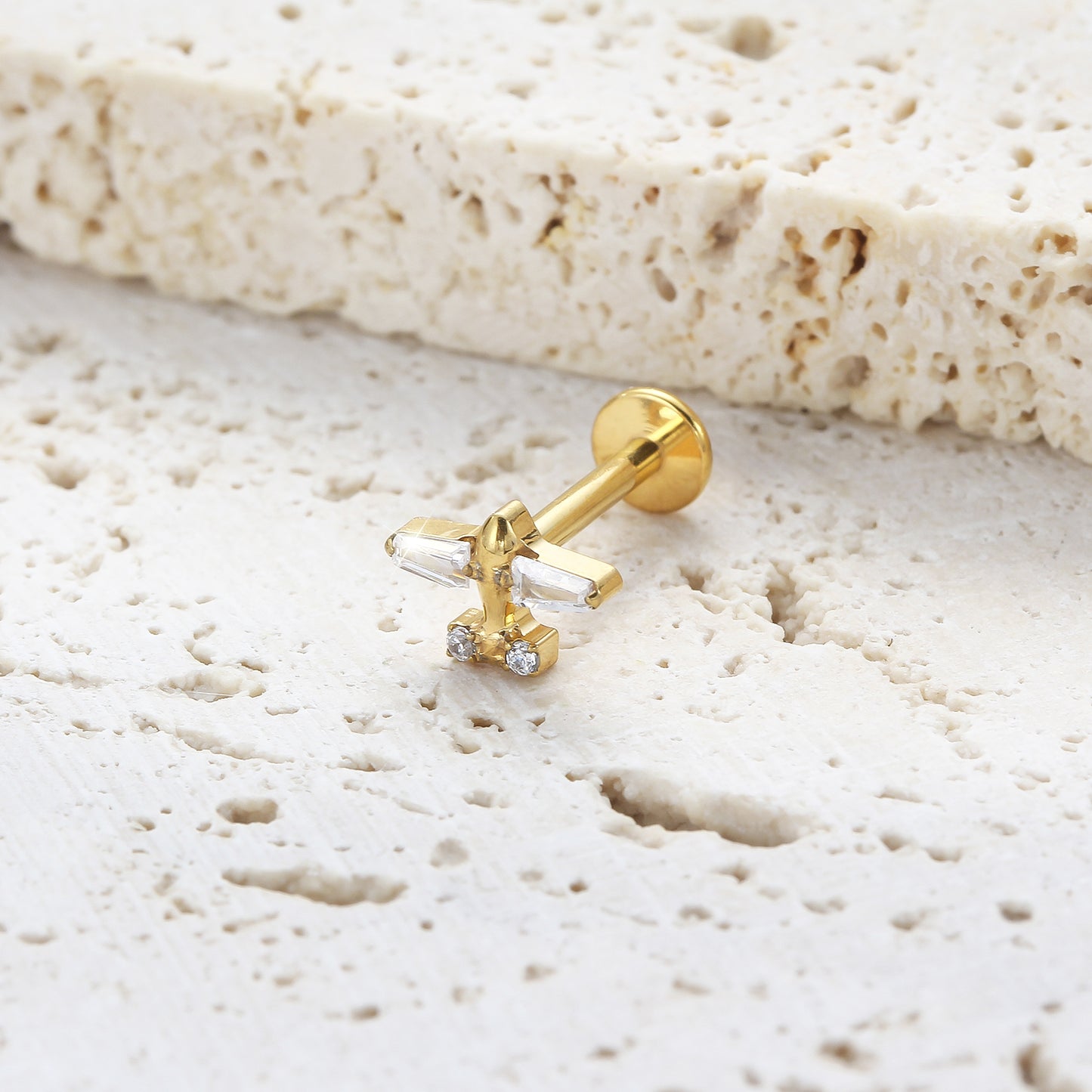 Piercing Labret Titânio G23 Joia Minimalista e Elegante