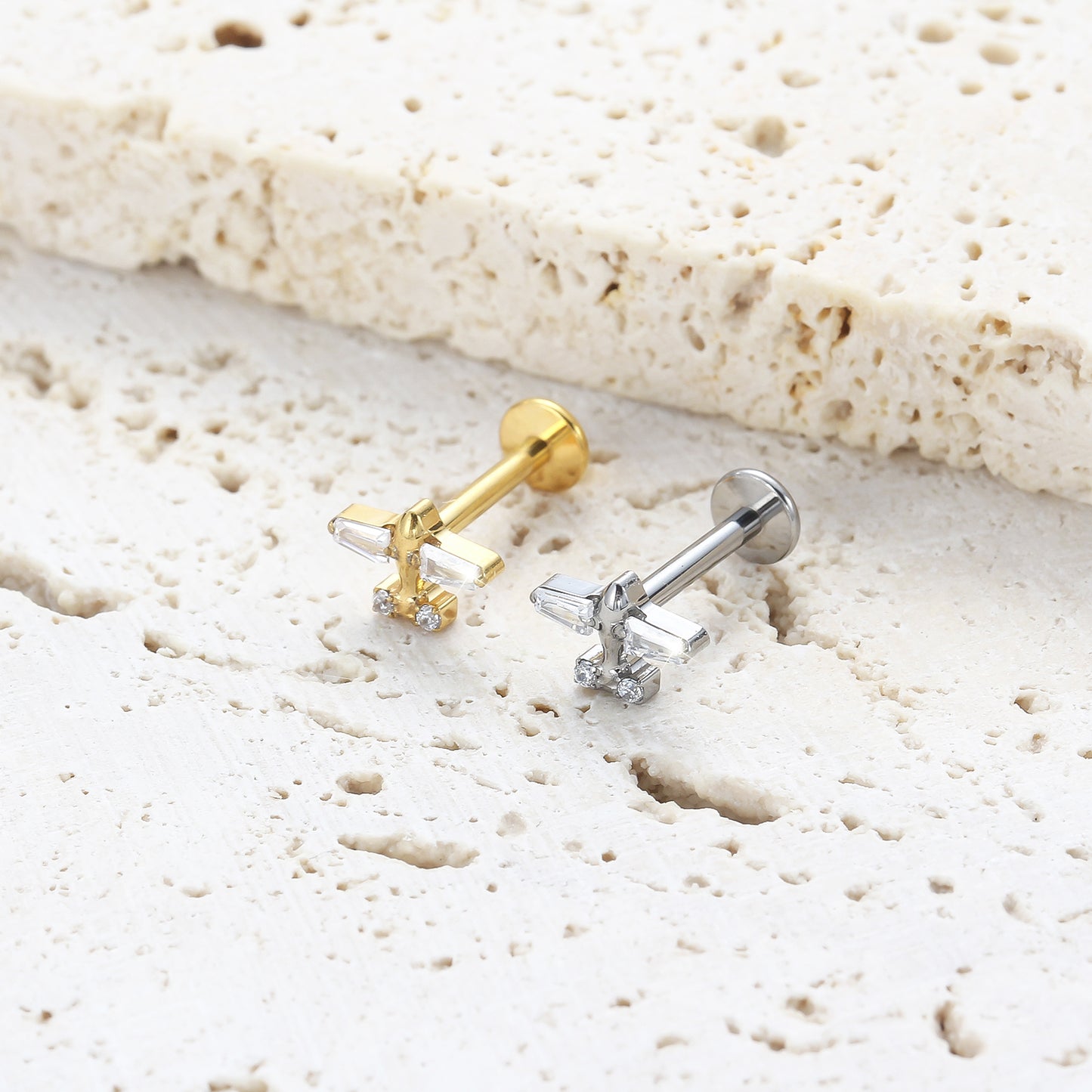 Piercing Labret Titânio G23 Joia Minimalista e Elegante